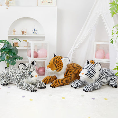 MaoGoLan Giant Tiger Stuffed Animal - 46” Realistic Tiger Plush Toy for Boy Girl Kid, Soft Fluffy Wild Cat Zoo Animal Toy Plush Pillow for Birthday Gift, Baby Shower Party Favor, Home Decor