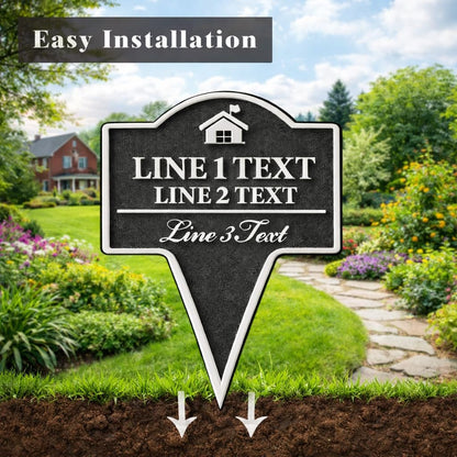 Custom Yard Stake Sign for HOA, Personalized Inground Sign For Outdoor Use, 8x10 Inches, 10x12 Inches, 11x13 Inches, 3D PETG, All-Weather, Non-Rusting, Made in USA
