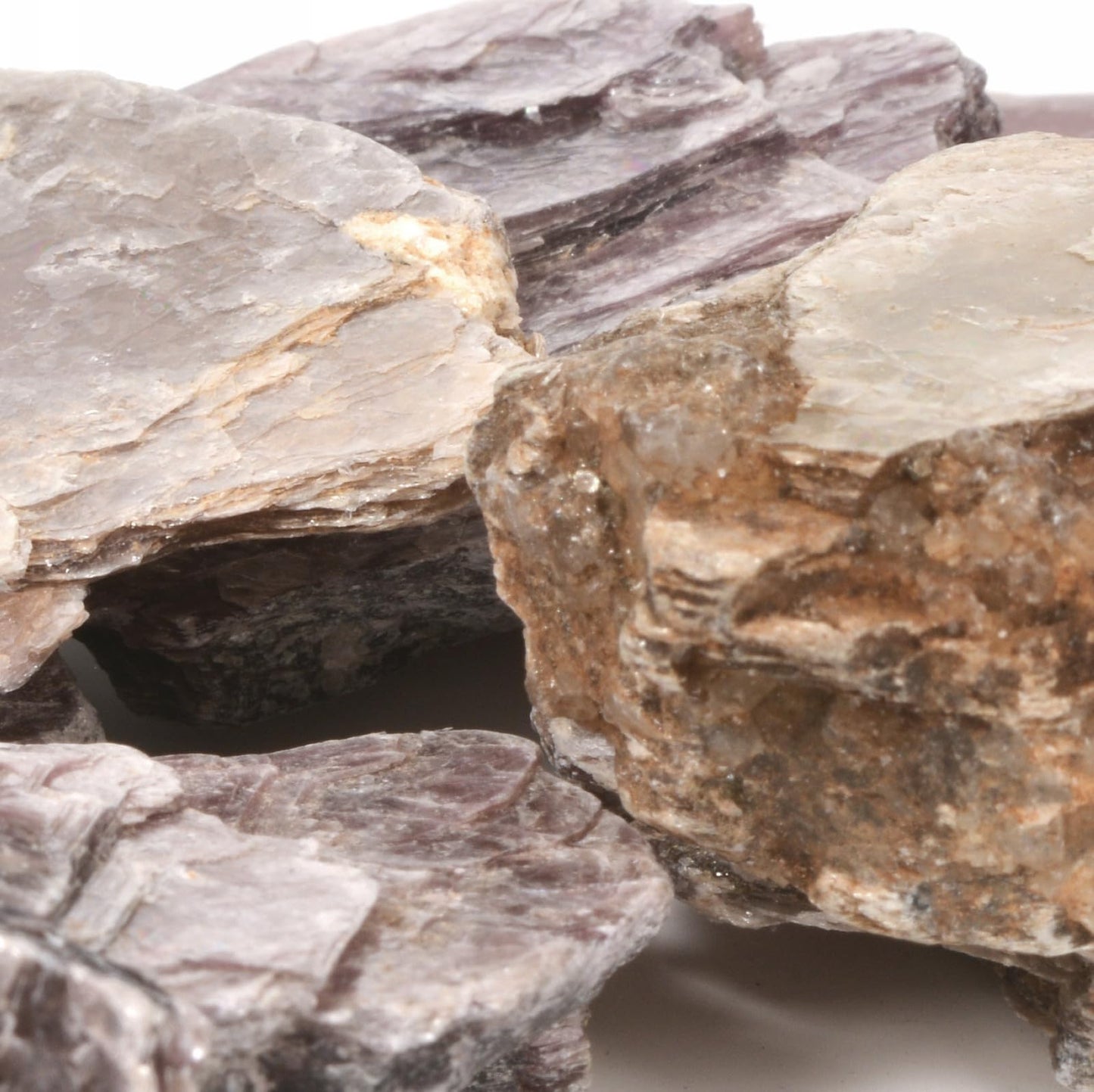 Justinstones 1/2LB Large Raw Purple Mica Fan Natural Crystal Healing Stones Rock Collection