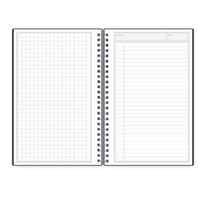 Blue Sky Undated Daily Planner, Flexible Cover, Twin-Wire Binding, 5.5" x 8.5", Passages