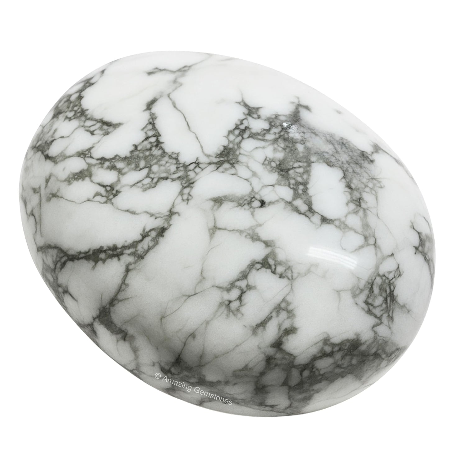 Amazing Gemstone Howlite Crystals and Healing Stones - Large Palm Stone Crystals Piedra - Crystal for Good Luck, Balanced Positive Energy, Meditation - Unique Stocking Stuffers Gifts for Women, Men