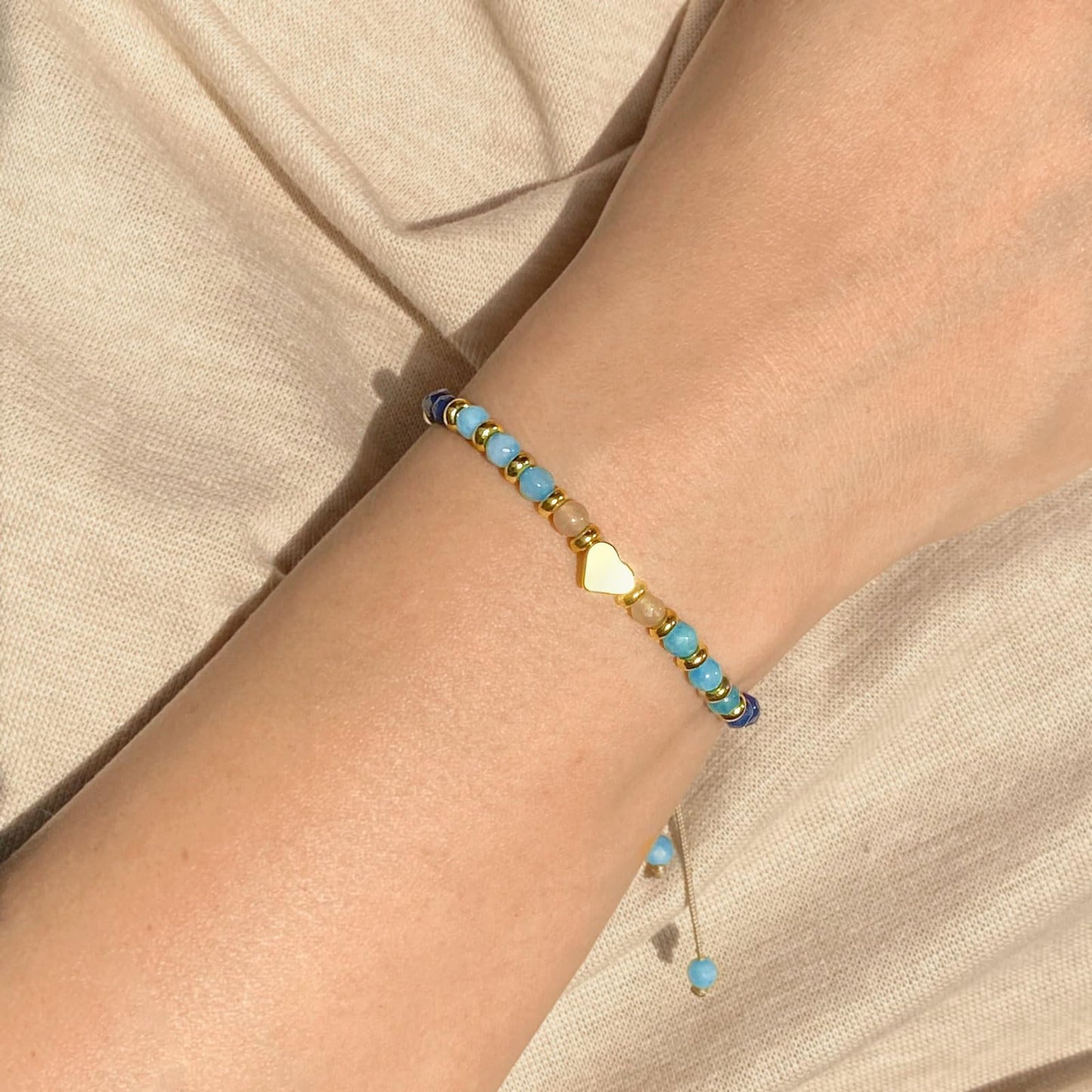 yupoxiu Inspirational Gifts for Women Birthday - Healing Natural Stone Bracelets, Thinking of You Get Well Soon Gifts for Women Friend Sister (I-Blue Aventurine & you're)