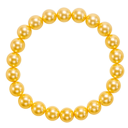 Amazing Gemstone Crystal Bracelet for Women Men's Gifts - Protection Healing Crystal Bracelet - 8mm Gemstone Beaded Stretchable Bracelet Pulseras Para Hombres Mujer Stocking Stuffers Mothers Day Gift (Yellow Pearl)