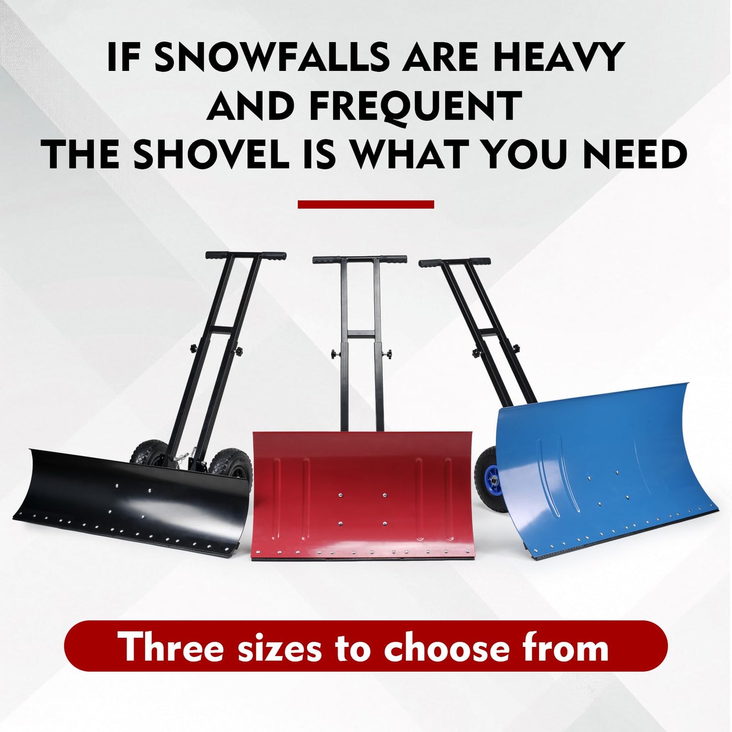 ONECHOI Snow Shovel with Wheels, 29X16.5inch Angled Steel Blade，Heavy-Duty Snow Shovel Pusher and Plow with Height Adjustable Handle for Driveway and Efficient Snow Removal (29 Inch X16.5 Inch)