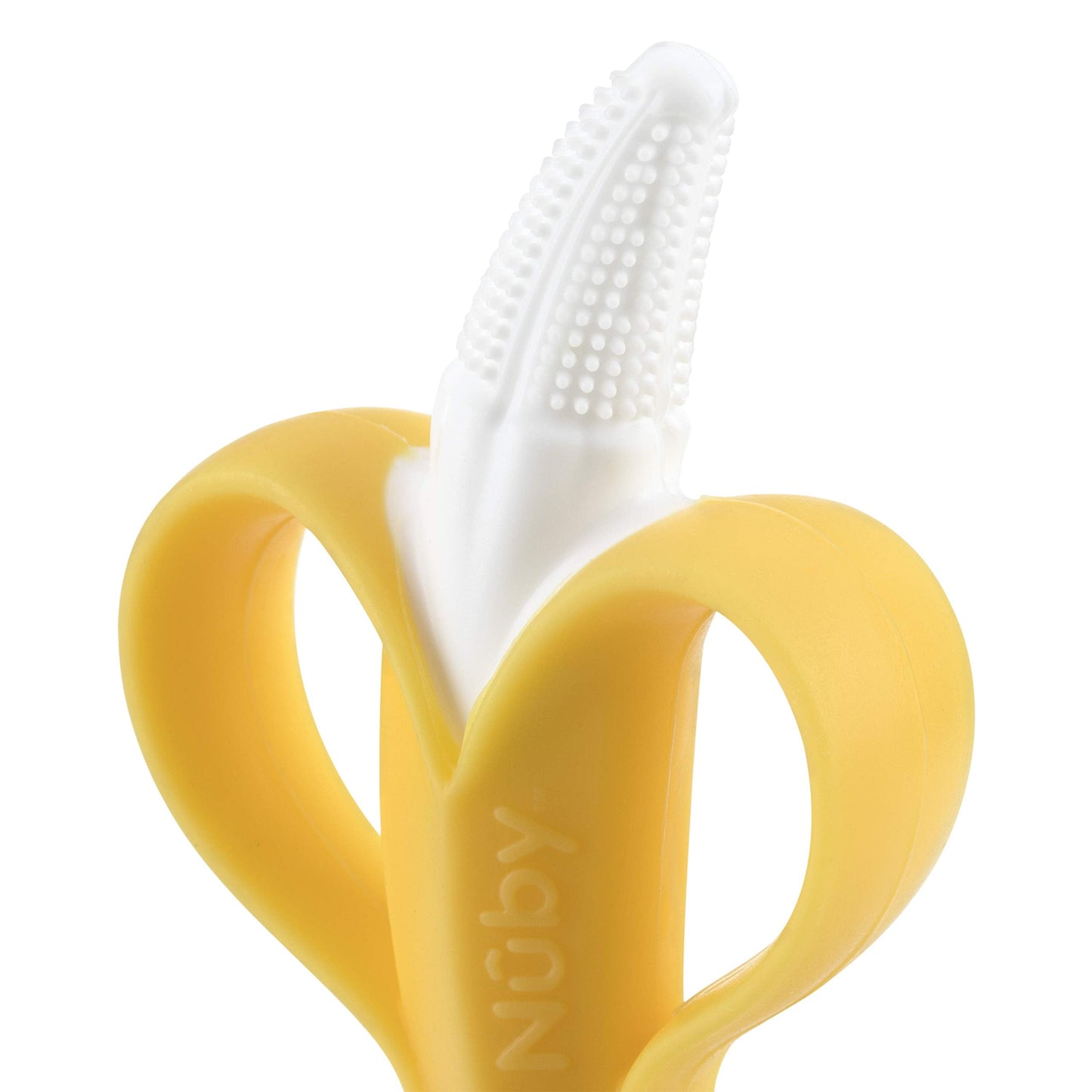 Nuby Nananubs Banana Massaging Teether – Baby Teething Toys 3 Months and Up, Silicone Teether for Sore Gums, Infant Toy, Baby Essentials, Brush, Travel Accessory, Gift for Babies (Pack of 16)
