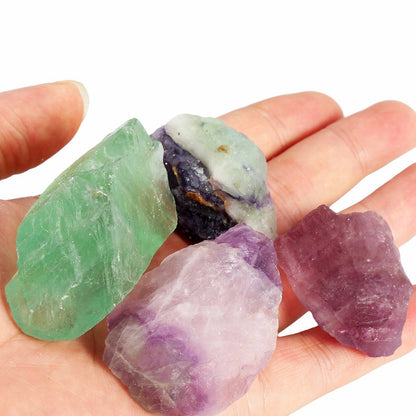 rockcloud 1 lb Natural Crystals Raw Rough Stones for Cabbing,Tumbling,Cutting,Lapidary,Polishing,Reiki Crytsal Healing,Fluorite