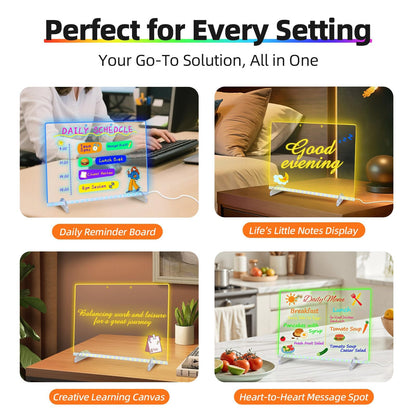 Led Note Board with 14 Highlighters,16''Drawing Tablet,6 Modes & 8 Colors Light Up Drawing Board,Kids Toy with 13 Light Effects,Birthday Holiday Day Gifts for Girls & Boys Age 3+,Tracing Book