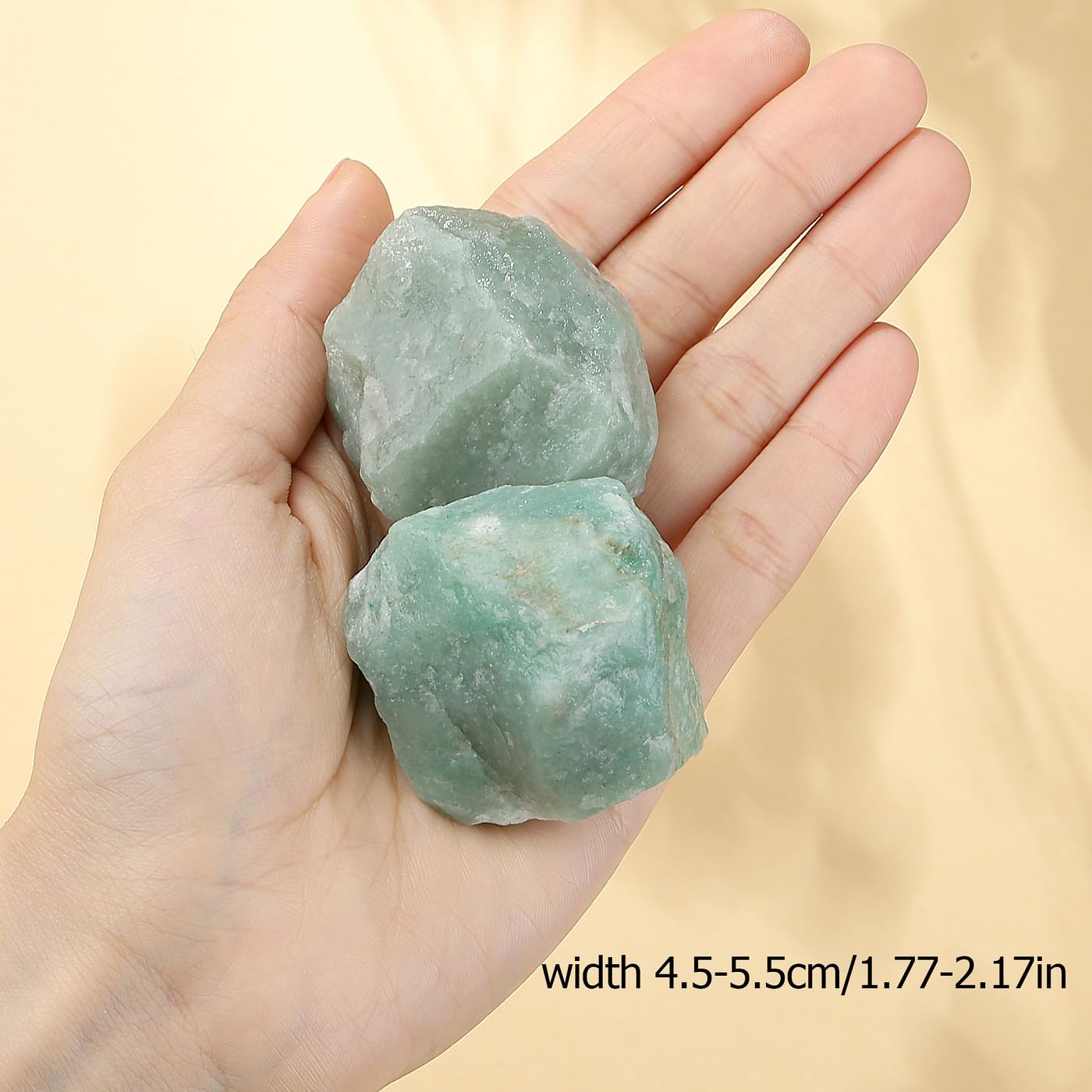 XIANNVXI Green Aventurine 1.8-2.2" Large Raw Crystals and Healing Stones Natural Rough Crystal Rocks for Decor Gifts Tumbling Cabbing Polishing Fountain Rocks 1PCS