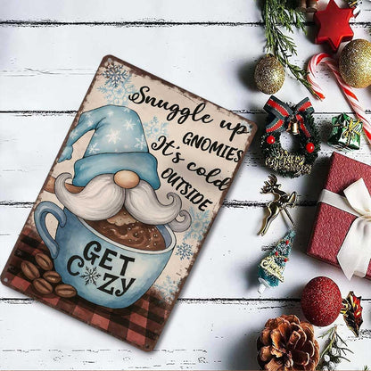 Vintage Christmas Metal Sign 8X12inch-Ideal Gift for Christmas Lovers and Retro Style Fans