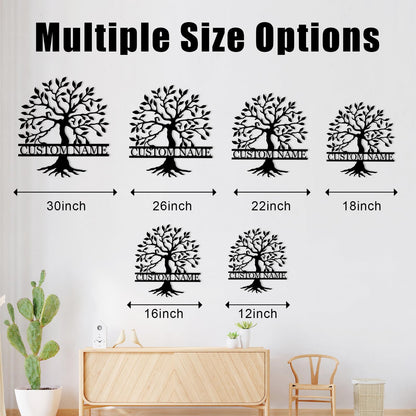 Custom Tree of Life Family Metal Signs, Personalized Tree of Life Wall Decor, Outdoor Yard Decor, Family Sign Wall Decor, Monogram Metal Sign, Custom Tree Yard Sign, Home Decor for Living Room