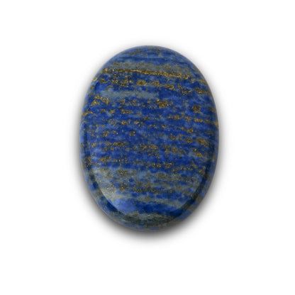 TRRYSTALS Natural Lapis Lazuli Zibu Coin | Gemstone Spiritual Symbol Token for Good Luck | Oval Shaped coin for Positive Energy, Meditation, Home & Office Décor, Thoughtful Gifting