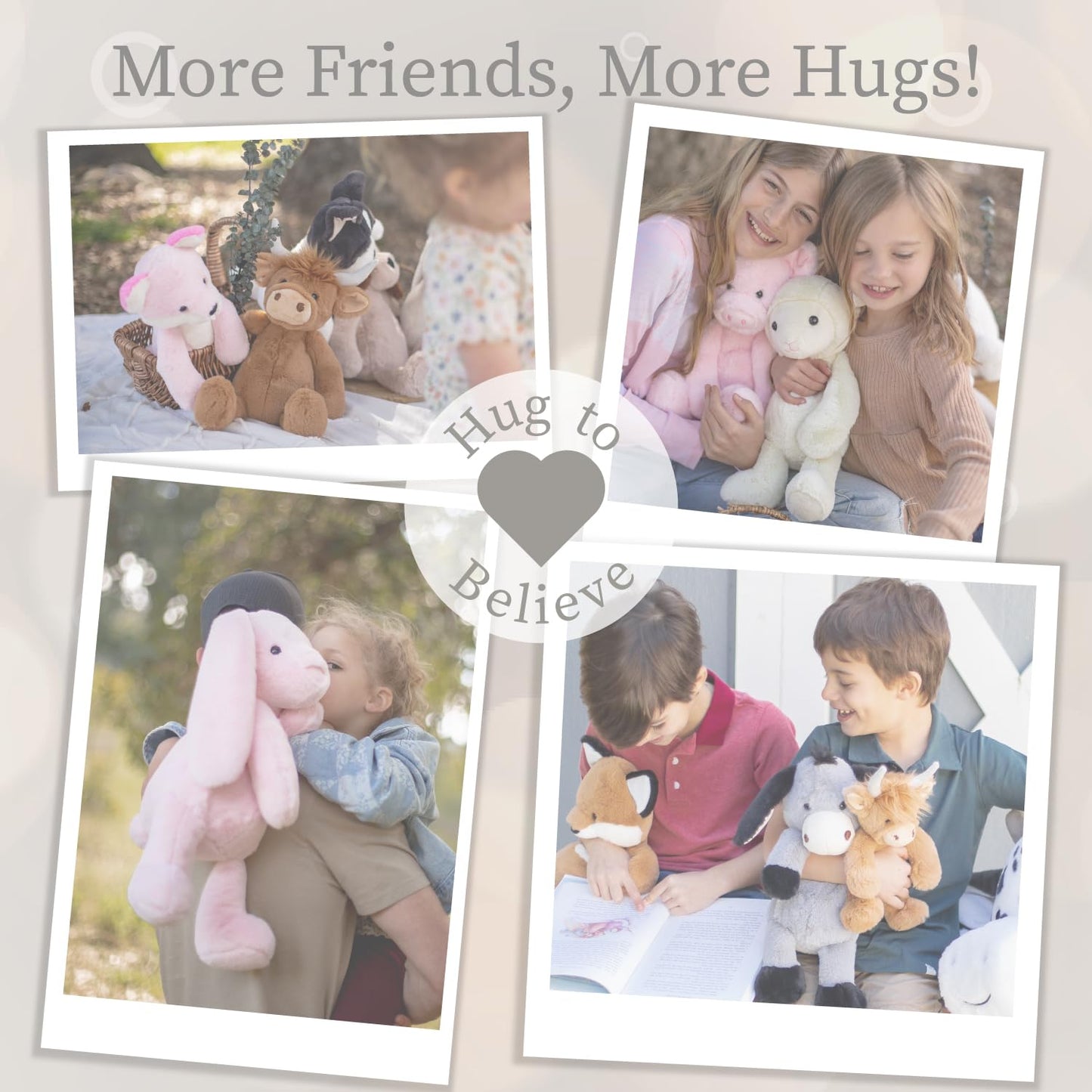 World's Softest Plush Stuffed Animal for Baby, Toddler, Kids, Adults - Adorable Toy Made from Kid-Friendly, Quality Materials - Lushee Off White Duck, 16"