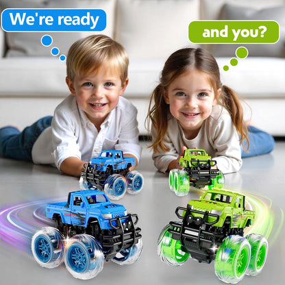 iValea Monster Trucks Toys for Toddlers Boys: Light-up Wheels for Kids Age 2-4 Years Old,Toy Car for Kid Ages 3-5,Boy Cars to 3-6,Toy Truck for Toddler 1-3,Jam Birthday Gift for Children 1-3