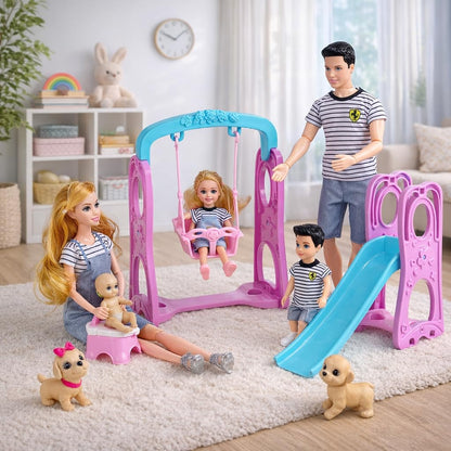 Familydolls Pregnant Dolls Set of 6 People with Removable Baby, 12 Inch Realistic Mommy Doll Set for Kids, Educational Pregnancy Doll Toy, Role Play Gift for Girls Ages 3+