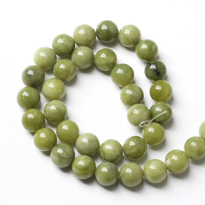 4MM 88PCS Natural Stone Chinese Green Jade Loose Beads for Jewelry Making DIY Bracelet Necklace 1 Strand