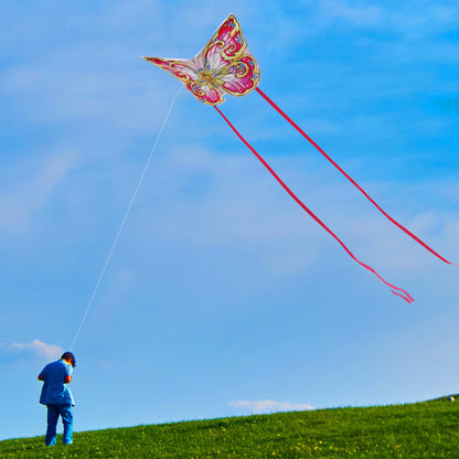 Xida Butterfly Kites for Kids & Adults, Extremly Easy to Fly, Large Kites for Adults, Single Line Kite for Beach Trip, with 200 FT String Handle, Beginners Kite for Kids Ages 4-8