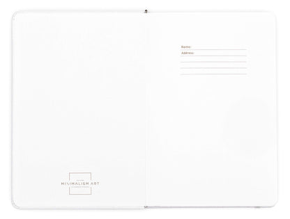 Minimalism Art, Premium Hard Cover Notebook Journal, Classic 5" x 8.3", 122 Numbered Pages, Gusseted Pocket, Ribbon Bookmark, Extra Thick Ink-Proof Paper 120gsm, San Francisco (Dotted, Amber Yellow)
