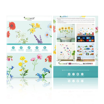 DECOWALL DS-8044 Animal Alphabet Numbers Colour Decals Stickers Kids Peel and Stick Removable for Room décor Letters ABC Classroom playroom Decorations Educational Bedroom Nursery
