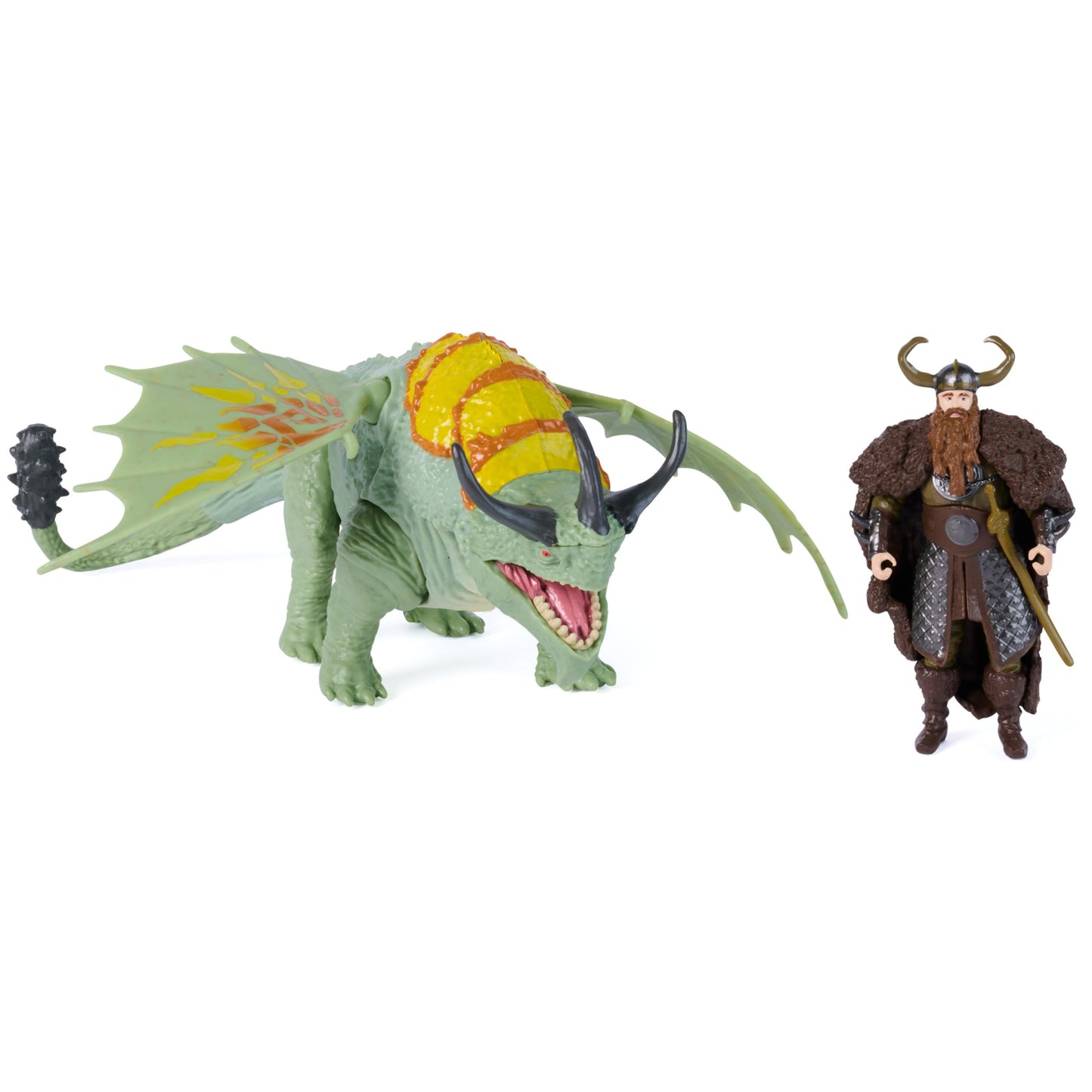 DreamWorks Dragons, How to Train Your Dragon, Rumblehorn & Stoick, Viking Duo Action Figures, Kids Toys for Boys Ages 4 and up