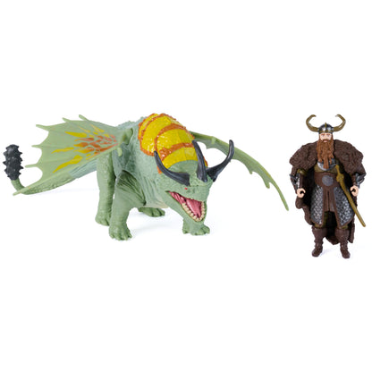 DreamWorks Dragons, How to Train Your Dragon, Rumblehorn & Stoick, Viking Duo Action Figures, Kids Toys for Boys Ages 4 and up