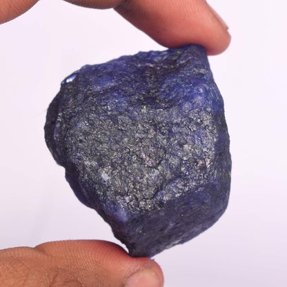 gemhub Untreated Raw Rough Sapphire 292.00 Ct. Certified Healing Crystal Natural Blue Sapphire Gemstone