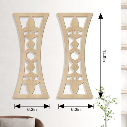 Zzbakress 2 Pcs Mid Century Modern Wall Decor Wooden Abstract Geometric Art for Home Living Room Bedroom (Style Q)