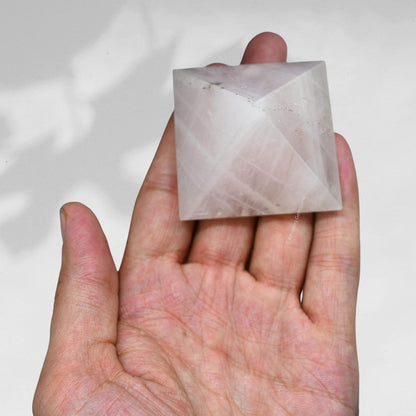 Amazing Gemstone Rose Quartz Pyramid Crystal Healing Stones - 2" Great Pyramid Figurine of Natural Stone Pyramid for Meditation, Reiki, Chakra Balancing and Crystal Pyramids Grid
