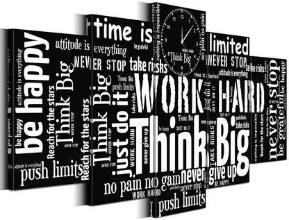 Biufo Inspirational Quotes Wall Art Canvas Print Black White Motivational Words Picture for Living Room Bedroom Office Decor (Small)