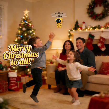 Flying Toys for Kids Mini Drones for Kids 8-12 with LED Light Indoor Rechargeable Mini Helicopter Toy Mini Robot Toy Cool Toys Gift for Boys & Girls Age 6-12
