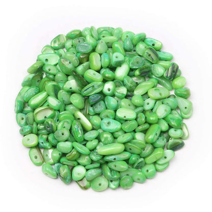 500 pcs Natural Chip Stone Beads, Green 5-8 mm Irregular Gemstones Healing Crystal Loose Bead for Jewelry Making Bracelet Crafting