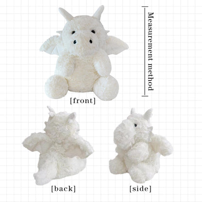 SUSULF Little Flying Dragon - Cute Stuffed Animal Plush Toy - Adorable Soft Dragons Toy Plushies and Gifts - Perfect Present for Kids (White,7.87in/20cm)