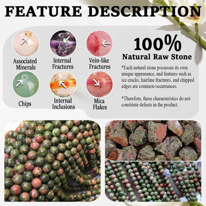 ZaisuiFun 7 Chakra Bracelet for Women, Healing Stones for Anxiety Relief, Spiritual Crystal Energy Bracelet for Meditation, Relaxation Positive Vibes,Green,M