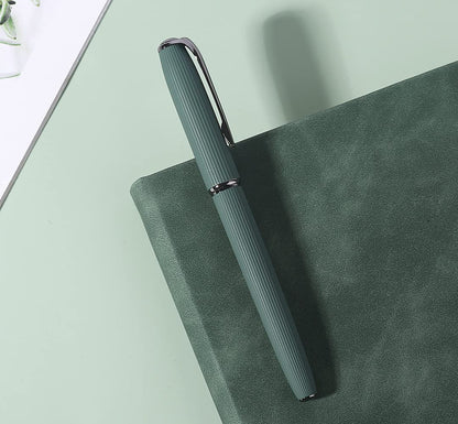 xixixiaozhu Picasso 916 Natural Series Metal Fountain Pen with Gift Box (EF Nib 0.35mm, Larch Green)
