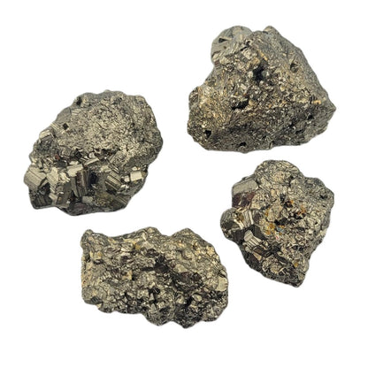 3-5Pcs Pyrite Natural Raw Crystals 1''-1.5'' Rough Stones Rocks for Tumbling Polishing Cabbing Gemstones Crystals and Healing Stones for Wicca Reiki,Fountian Rocks for Decorations (Pyrite)