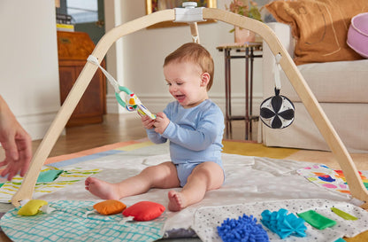 Lovevery, The Play Gym with Sensory Strands, Tummy Time Play Mat with Developmental Zones & Detachable Sensory Toys, Parent-Approved Baby Essential