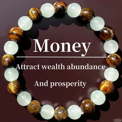 Long tiantian Crystal Money Bracelets for Women Wealth Attraction Green Jade Feng Shui Luck Bracelets Healing Protection Jewelry Spiritual Friend Birthday Jewelry Gifts