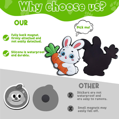 12PCS Fridge Magnets for Toddlers Cute Farm Animals Refrigerator Magnets Large Full Back Magnetic Animal Decorative Fridge Magnets Funny Rubber Magnetic Gift for Refrigerator Whiteboard Cruise Door
