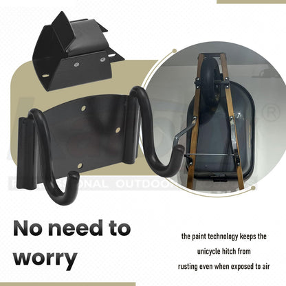Wheelbarrow Storage Bracket - 90 lbs Capacity, Heavy Duty Storage Hook for Most Wheelbarrows Designs, Comes with a Spring Loaded Lift Latch Safety Catch Feature