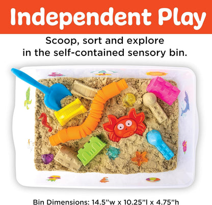 Creativity for Kids Sensory Bin: Beach - Toddler and Preschool Toys, Sensory Box with Toys for Toddlers, Kids Gifts for Toddler Boys and Girls (Ages 3+)