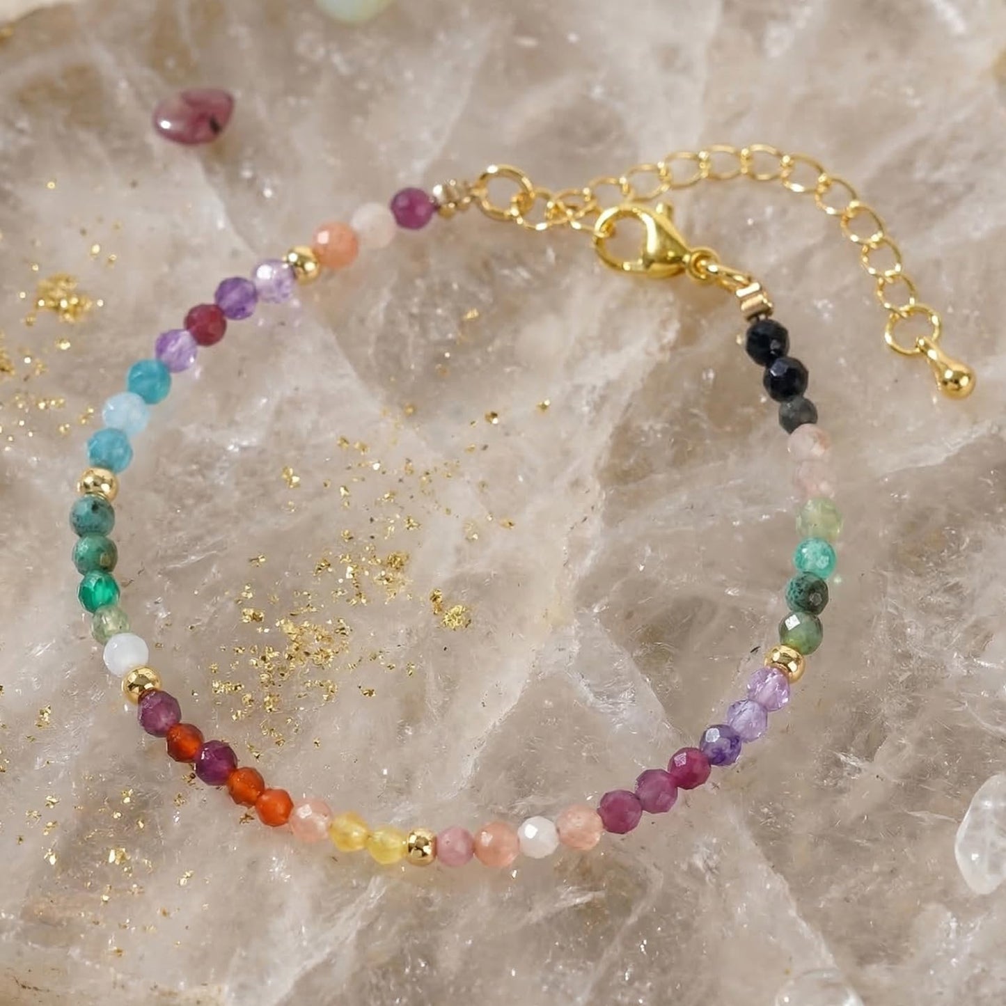 Winerbalaa 7 Chakra Bracelet for Women,Inspirational Healing Crystal Beaded Bracelets,Stress Relief Spiritual Gifts Jewelry Bracelets Sister Bestie Friendship