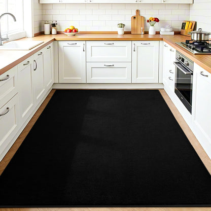 Vasofe Black Area Rugs for Living Room Bedroom, 4x6 Modern Thickened Memory-Foam Throw Carpet, Super Soft Kids Boys Girls Rug, Non-Slip Washable Carpets for Dorm Nursery Classroom Office Decor