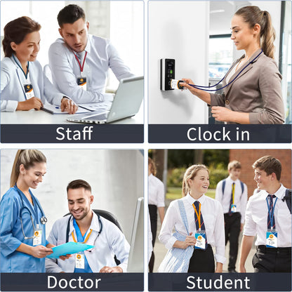 200 Pack ID Badge Holder - Vertical Badge Holder, 2.25" x 3.5" Clear Cards Holders for Lanyard, Plastic Sealable Waterproof, Name Tag Holder for Nurses, Office and School