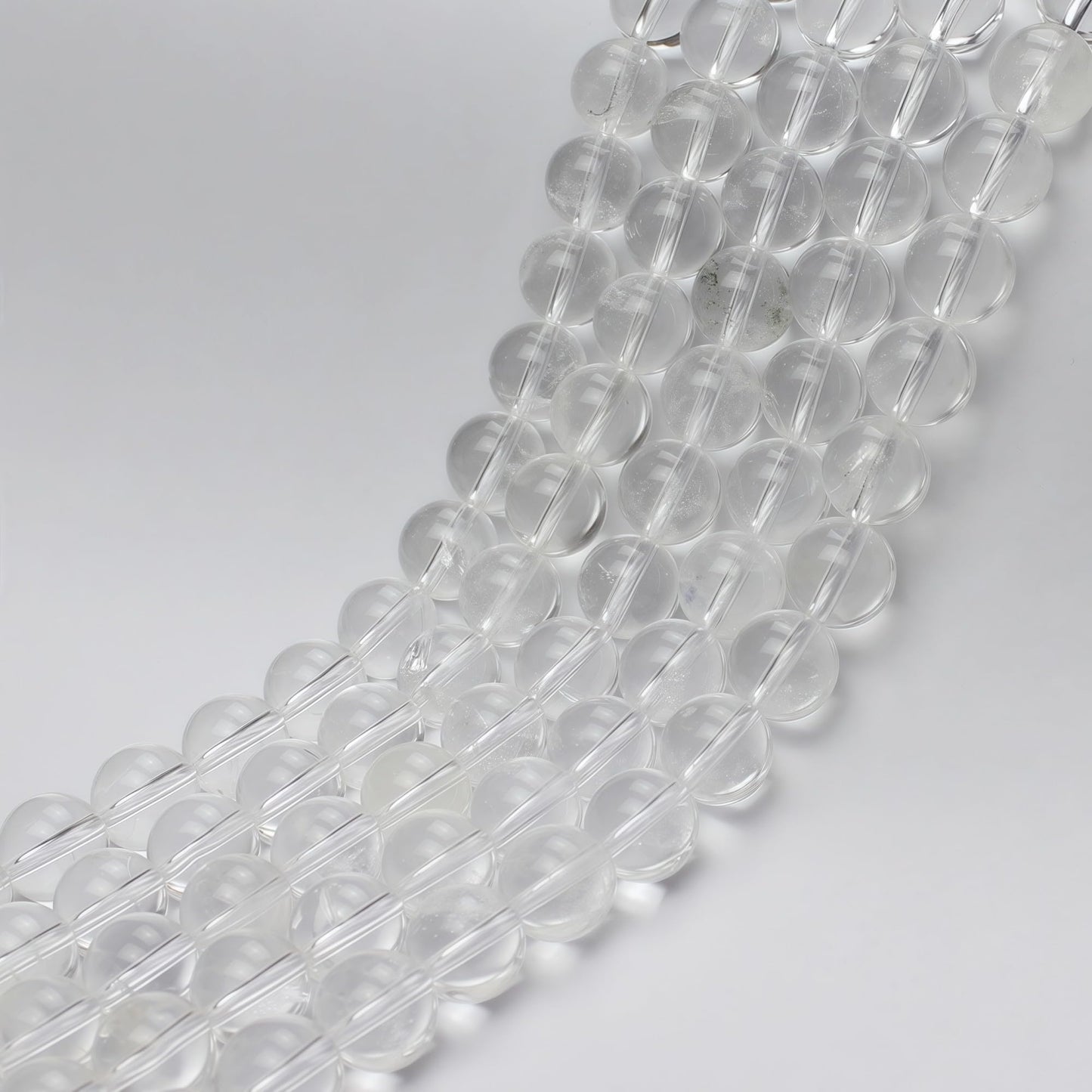 MJDCB 7A Natural White Clear Quartz Round Beads Gemstone Beads for DIY Necklace Bracelat Jewelry Making Strand 15" (6mm)