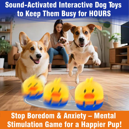 VYsTN Interactive Dog Toys, Rechargeable Vibrating, Jumping,Talking & self-Moving Dog Toys, Puppy Toys to Keep Them Busy, Anxiety Relief & Boredom Buster for Small & Medium Dogs