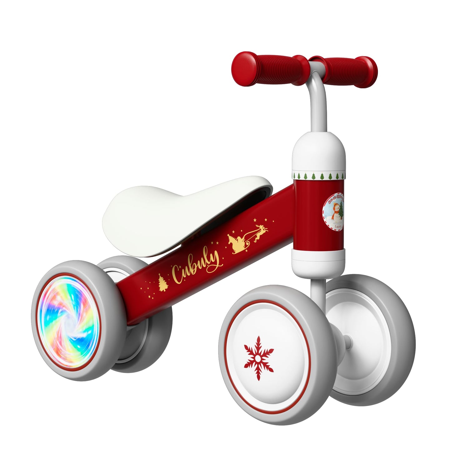 Cubuly Red Baby Balance Bike for 1-3 Year – First Birthday Boy Girl Gifts 12-36 Month Mini Bike|Colorful Lighting Wheels|Ride on Toys |Toddler Balance Bike 1-3 Indoor/Outdoor