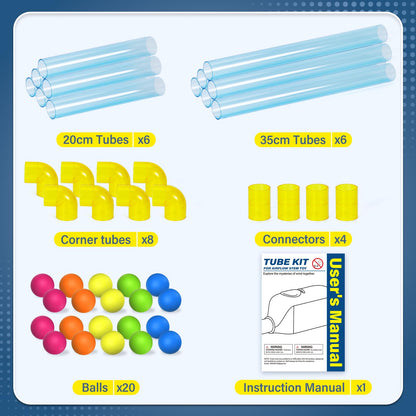 Foamore Tube Kit for Airflow STEM Toy, Air Tubes Toy STEM Kits Building Toys, Education, Air Aerodynamics, Building & Tinkering