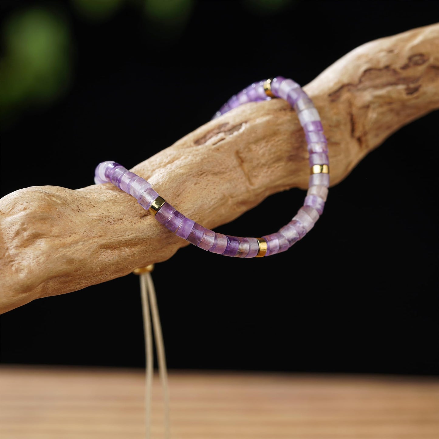 Plumiss Inspirational Gifts Bracelets for Women, Boho Handmade Natural Amethyst Stone Purple Beaded Bracelets, Life is Tough But So are You Bracelet