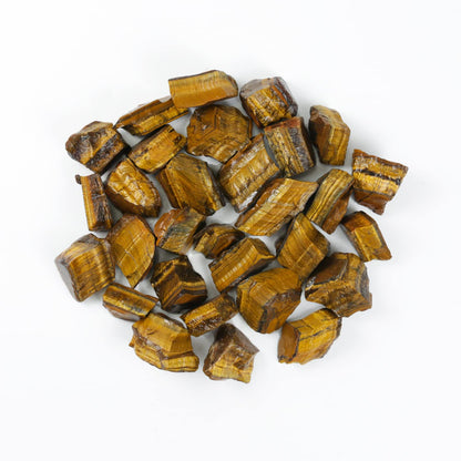 Nvzi Raw Tiger Eye Stone, Crystals and Healing Stones, Bulk Crystals, Rocks for Tumbling, Raw Crystals Bulk, Amathesis Crystal, Calcite Crystal for Decoration, Wicca, Reiki, Chakra and Energy(1LB)