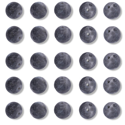 NITOPUPU 100Pcs 8mm Matte Black Flash Obsidian Beads for Jewelry Making, Natural Round Loose Gemstone Stone Bead for Necklace Bracelets, Crafts for Adults with Crystal Stretch Cord