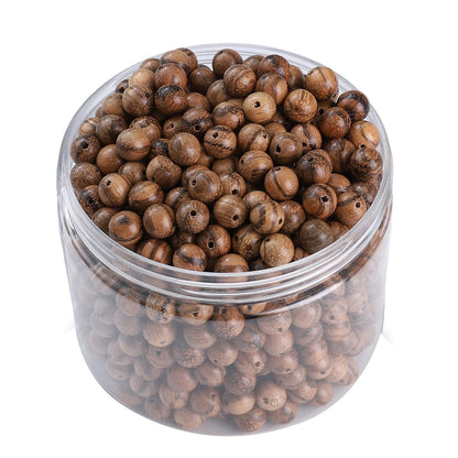 Beadia Natural Tiger Skin Sandalwood Beads 8mm Round Rosewood Beads for DIY Mala Prayer Necklace Bracelet Making 3.5oz